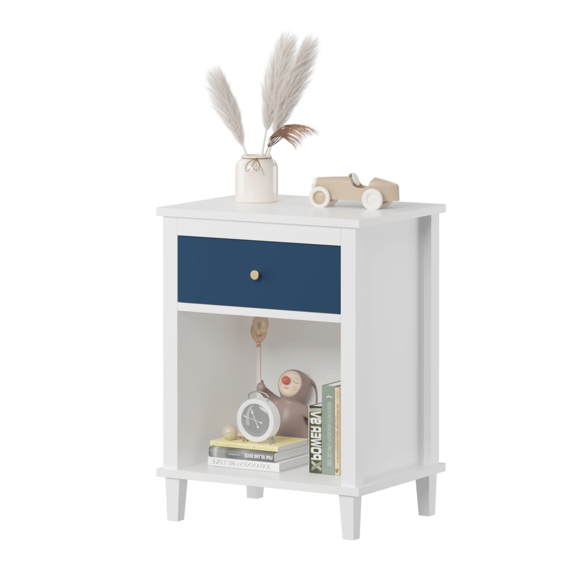 Nightstand With 1 Drawer 1 Shelf
