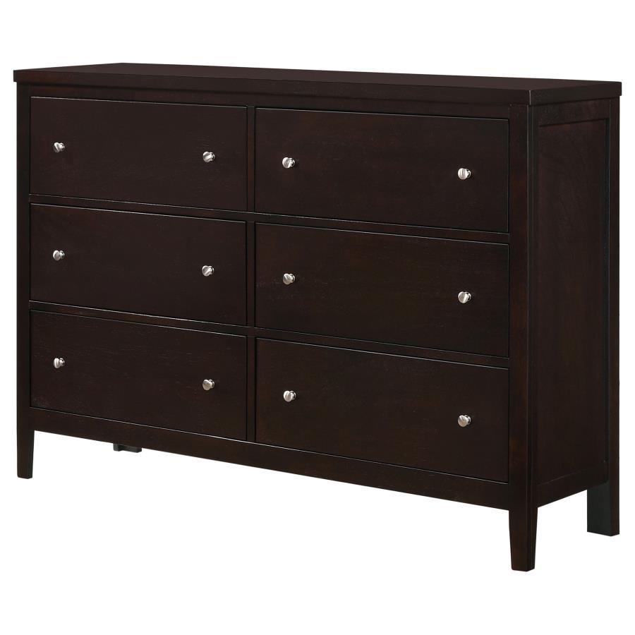 Coaster Fine Furniture Carlton - 6-Drawer Dresser - Cappuccino | Meri Furniture
