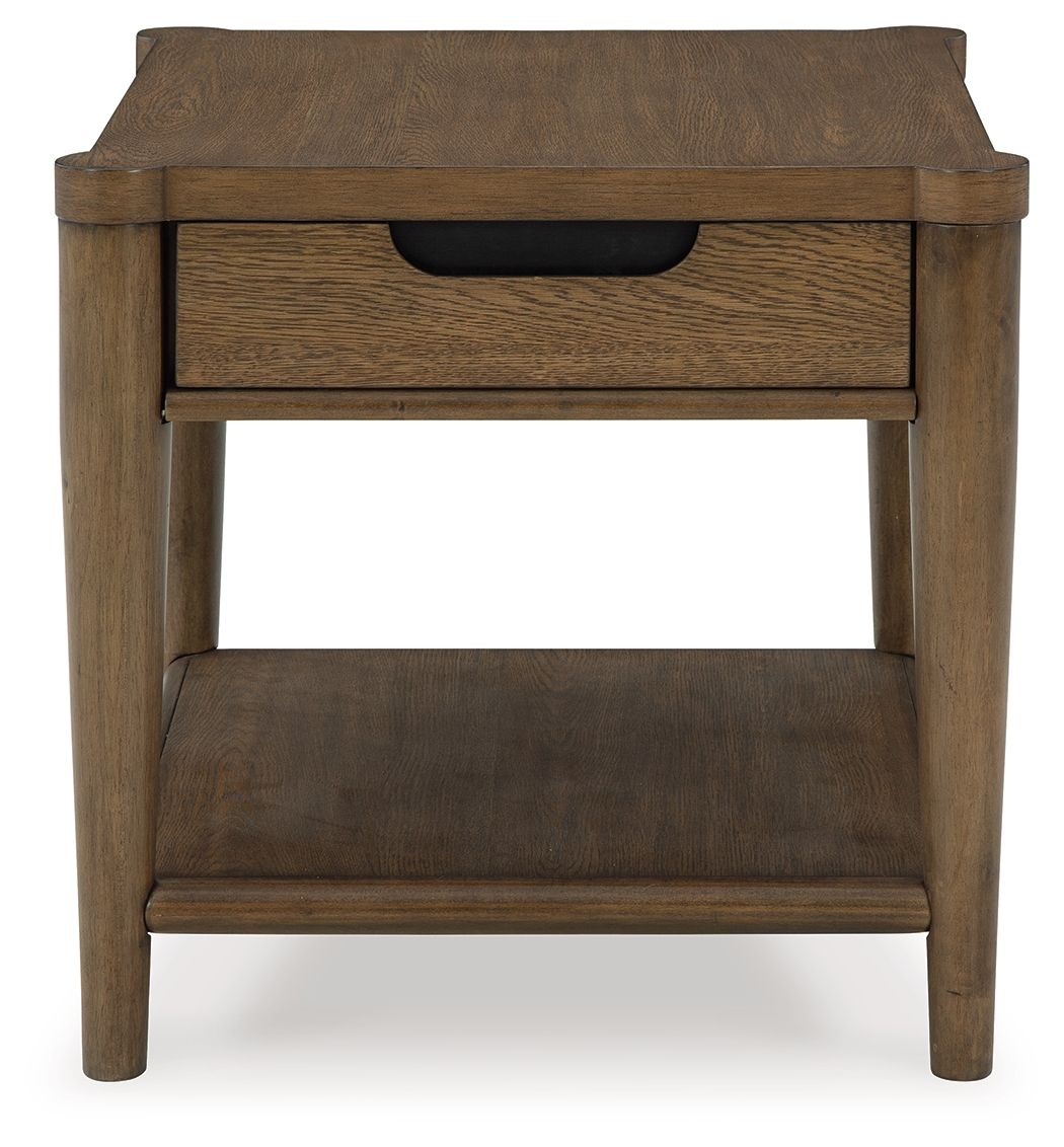 Signature Design by Ashley® Roanhowe - Brown - Rectangular End Table | Meri Furniture