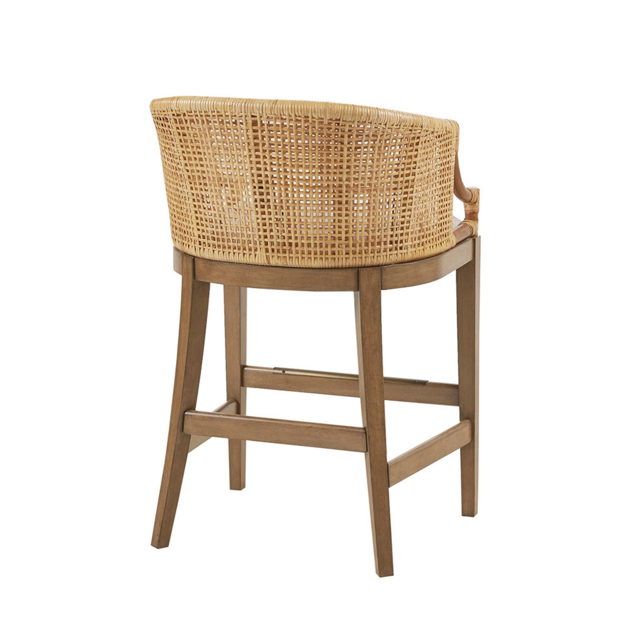 Casual Handcrafted Rattan Counter Stool