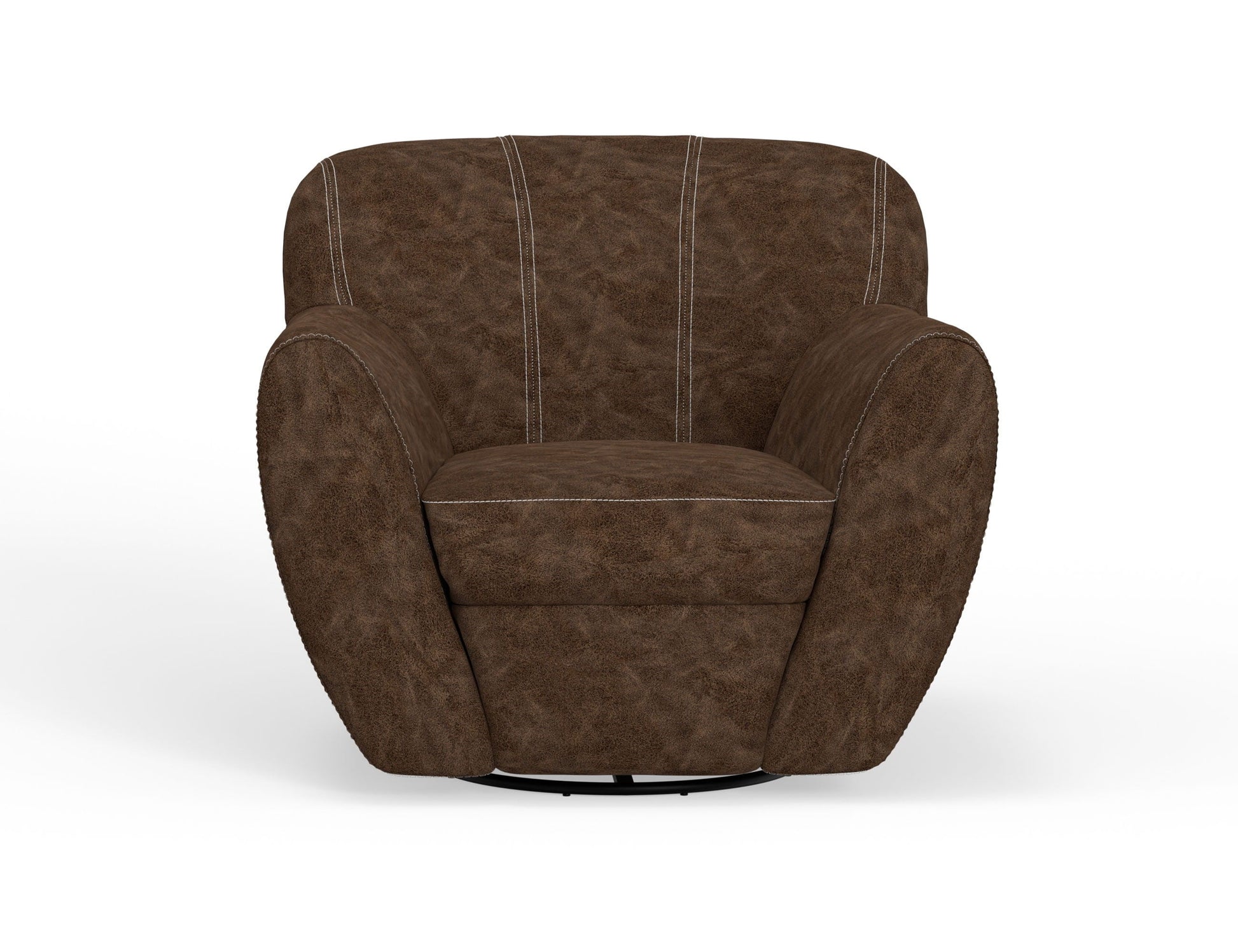 International Furniture Direct Tamesis - Swivel Accent Chair Armchair - Chocolate Brown | Meri Furniture