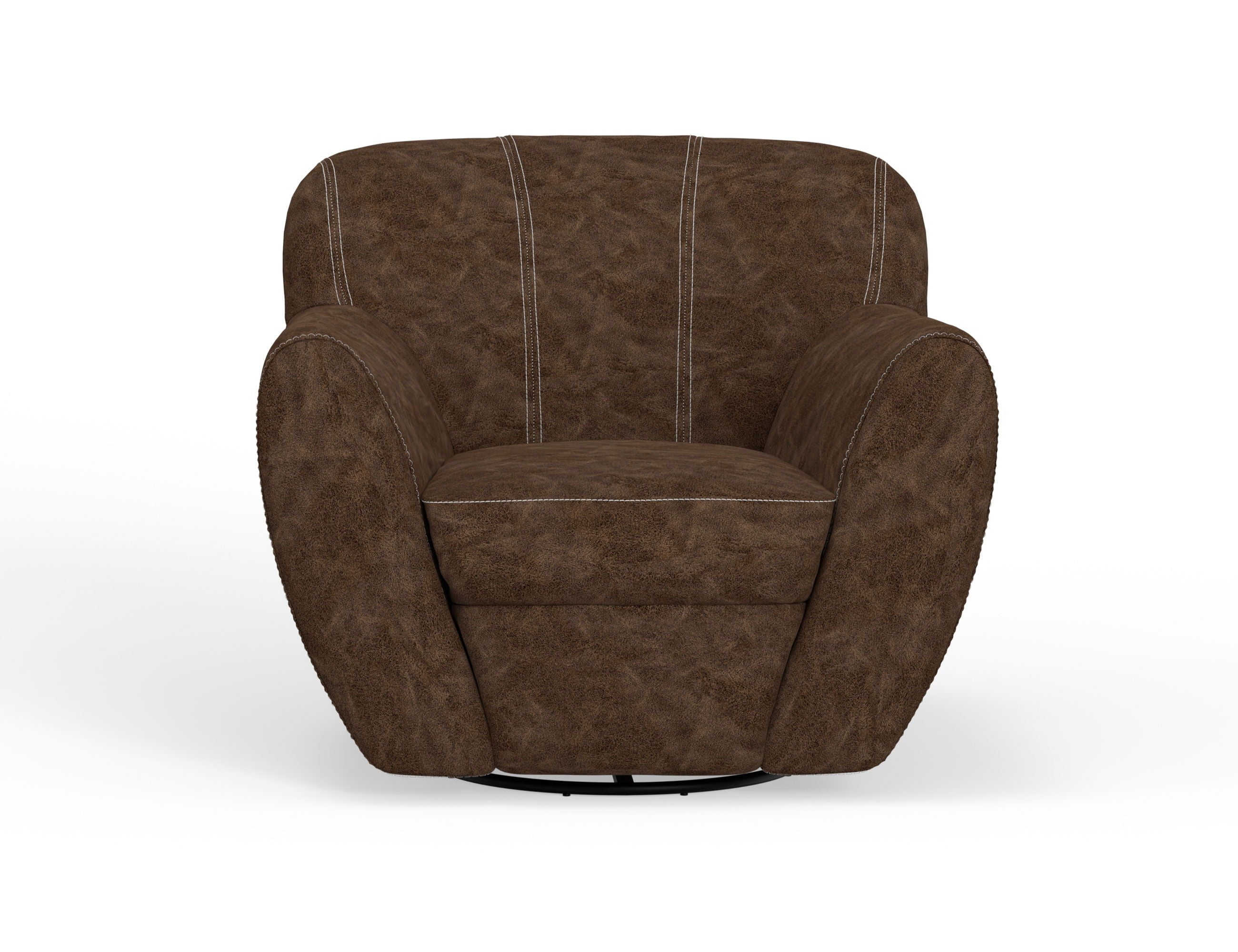 International Furniture Direct Tamesis - Swivel Accent Chair Armchair - Chocolate Brown | Meri Furniture