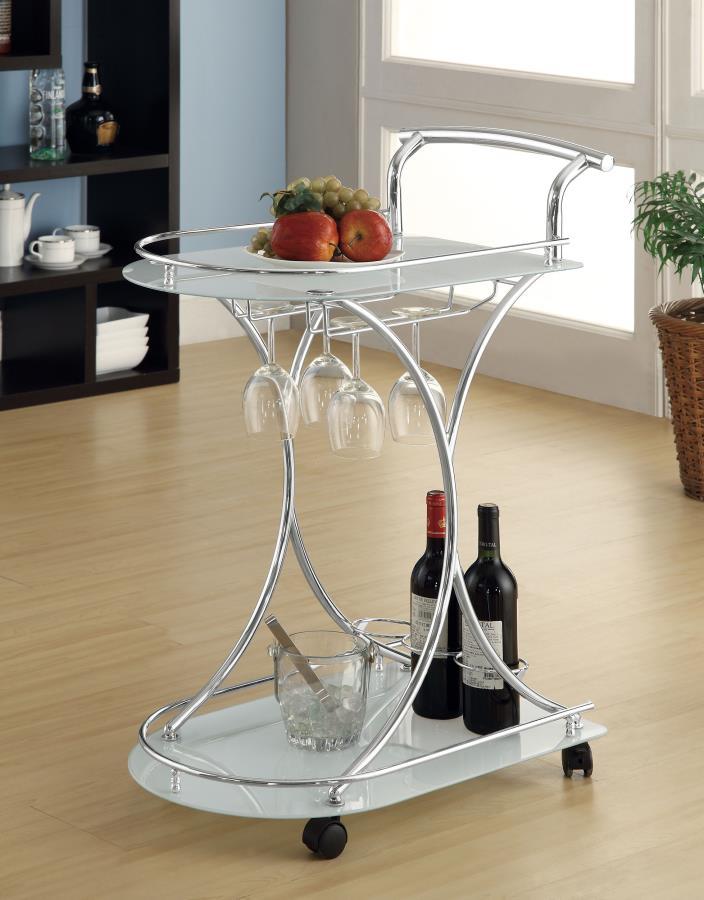 Coaster Fine Furniture Elfman - 2-Shelve Serving Cart | Meri Furniture