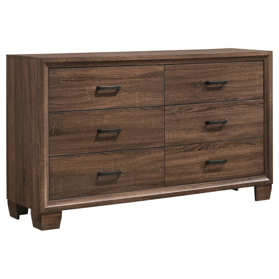 Coaster Fine Furniture Brandon - 6-Drawer Dresser - Warm Brown | Meri Furniture