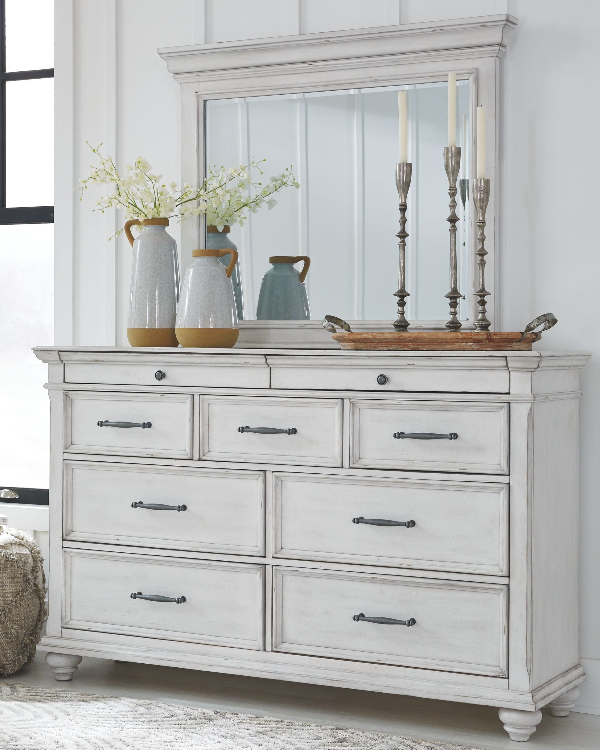 Ashley Furniture Kanwyn - Dresser, Mirror | Meri Furniture