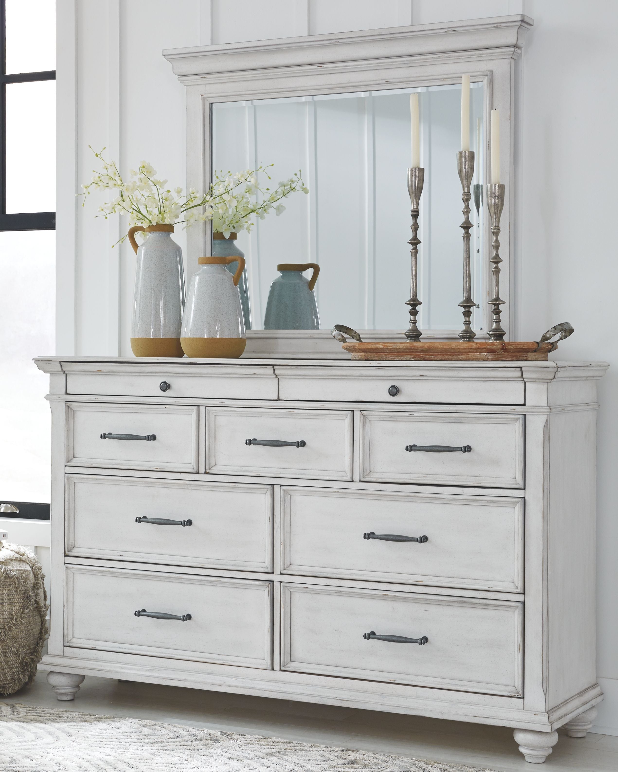 Ashley Furniture Kanwyn - Dresser, Mirror | Meri Furniture