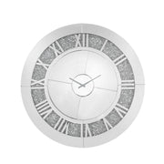 Noralie - 39" Wall Clock - Mirrored & Faux Diamonds