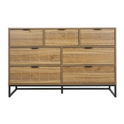 Modern 7 Drawer Dresser Cabinet - Walnut