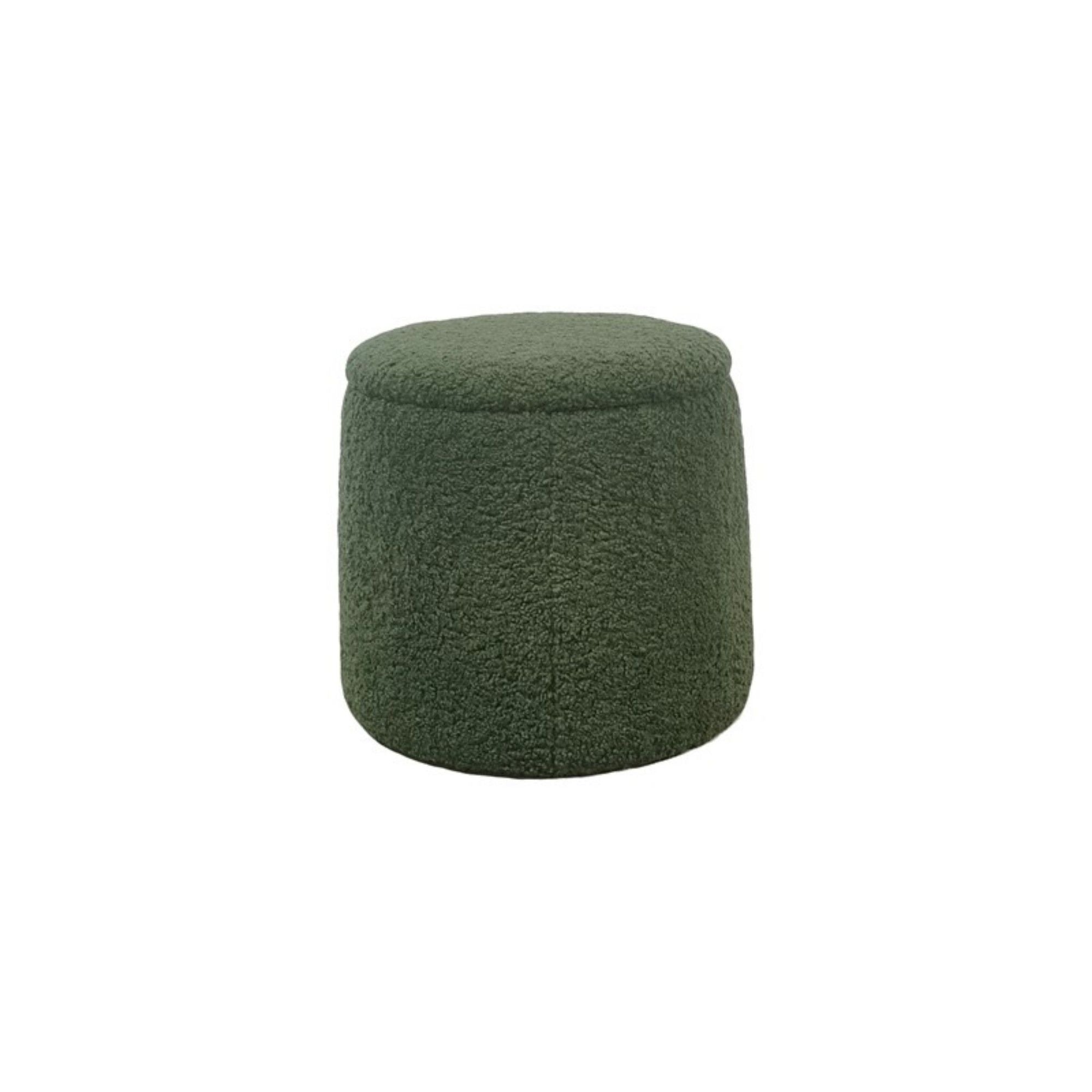 Elegant Round Storage Ottoman Upholstered