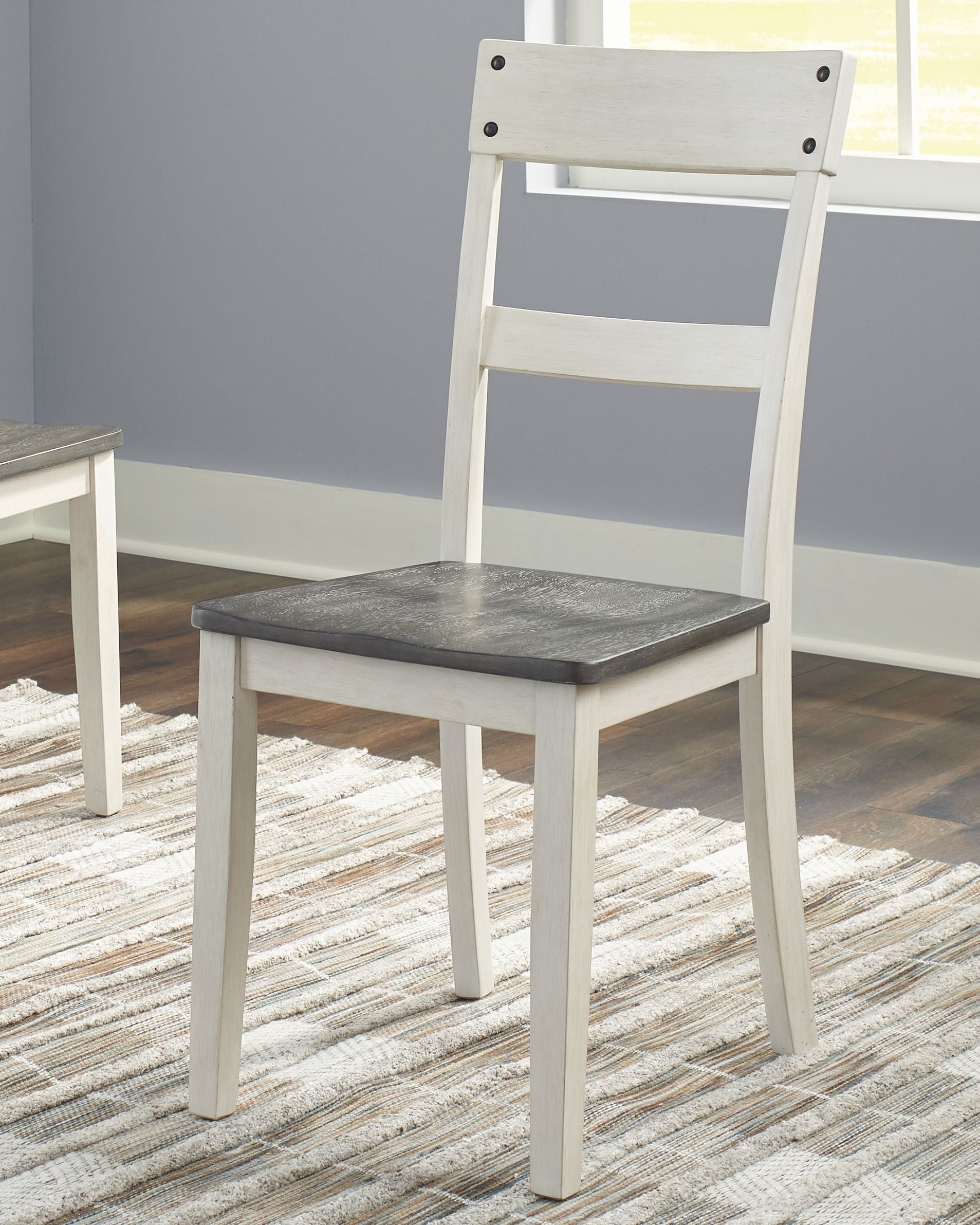 Signature Design by Ashley® Nelling - White / Brown / Beige - 6 Pc. - Dining Room Table, 4 Side Chairs | Meri Furniture