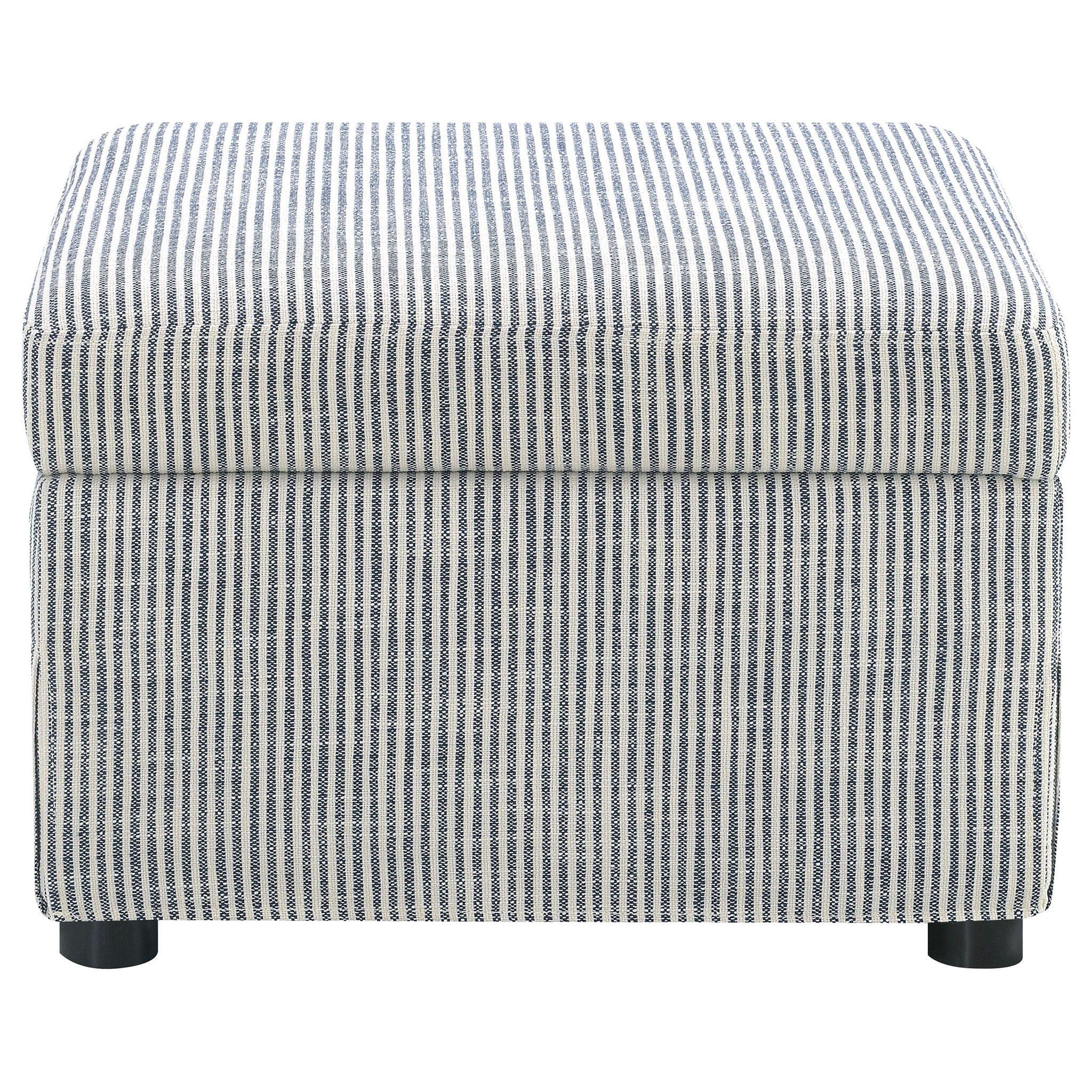 Winter Upholstered Hydraulic Lift Top Storage Ottoman Grey