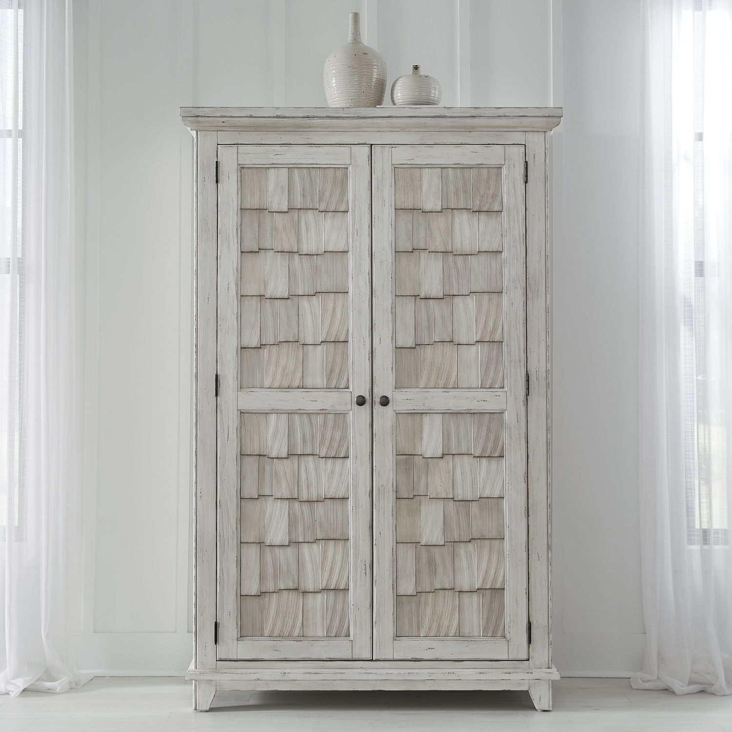 Liberty Furniture River Place - Armoire - White | Meri Furniture