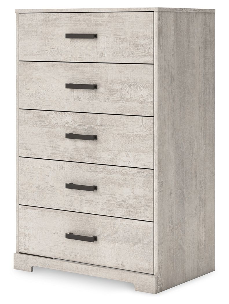 Signature Design by Ashley® Shawburn - Whitewash - Five Drawer Chest | Meri Furniture