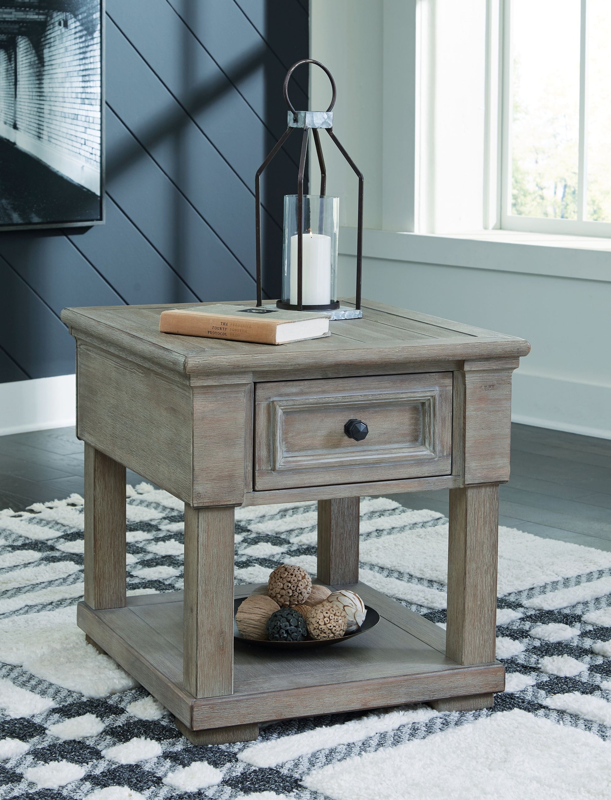 Ashley Furniture Moreshire - Bisque - Rectangular End Table | Meri Furniture
