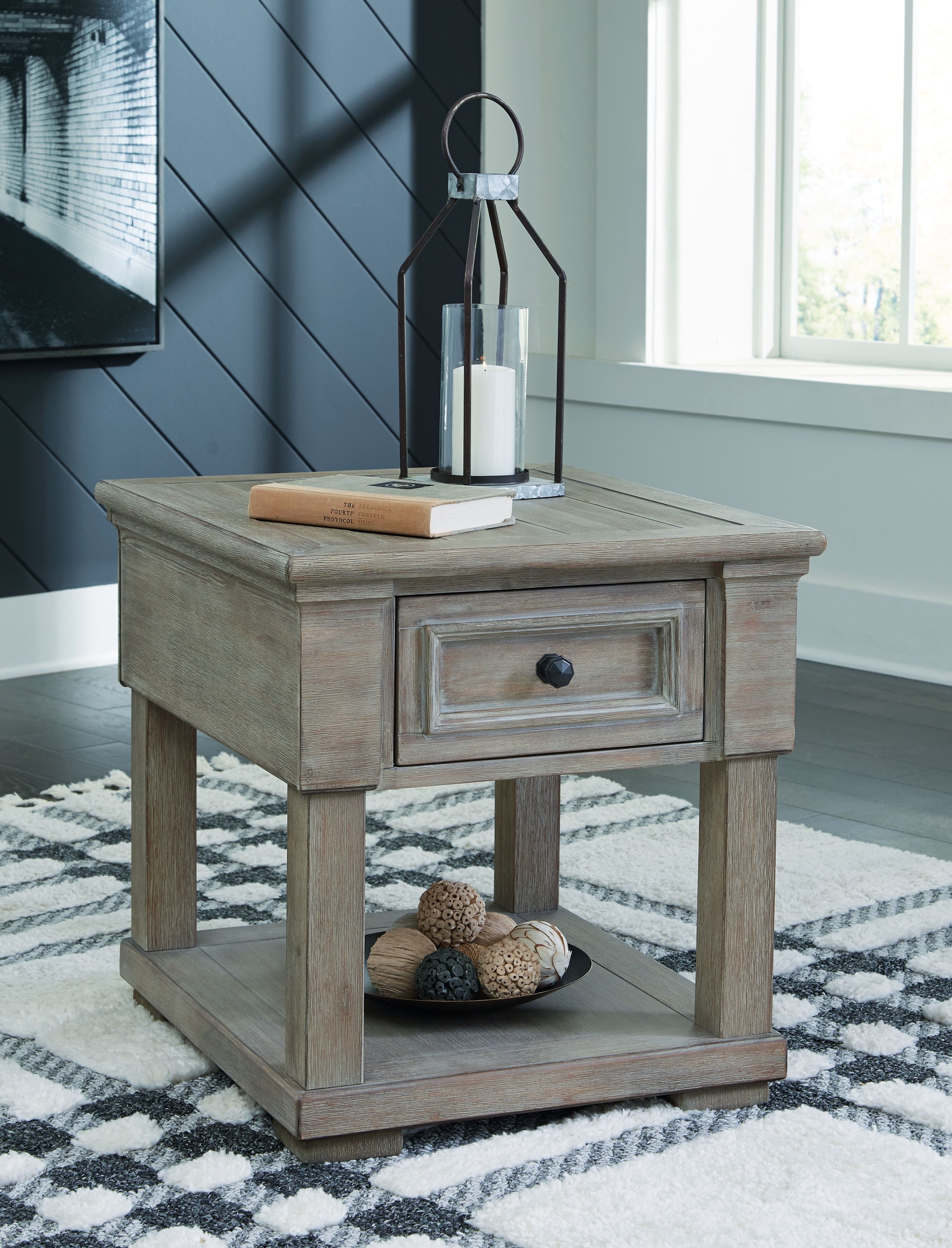 Ashley Furniture Moreshire - Bisque - Rectangular End Table | Meri Furniture
