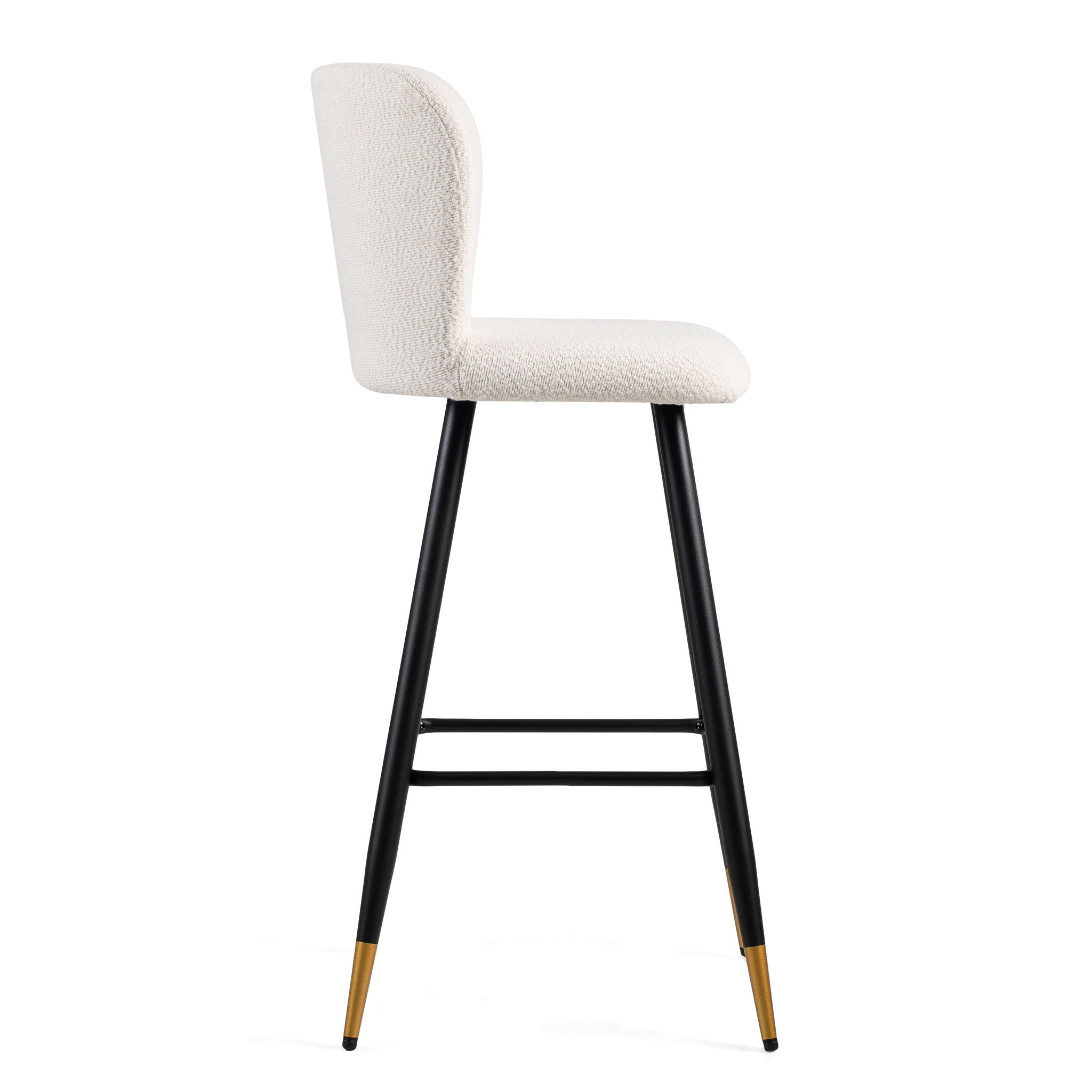 Modern Style Barstool, Tipped Ends, Suitable For Various Decoration Styles - White