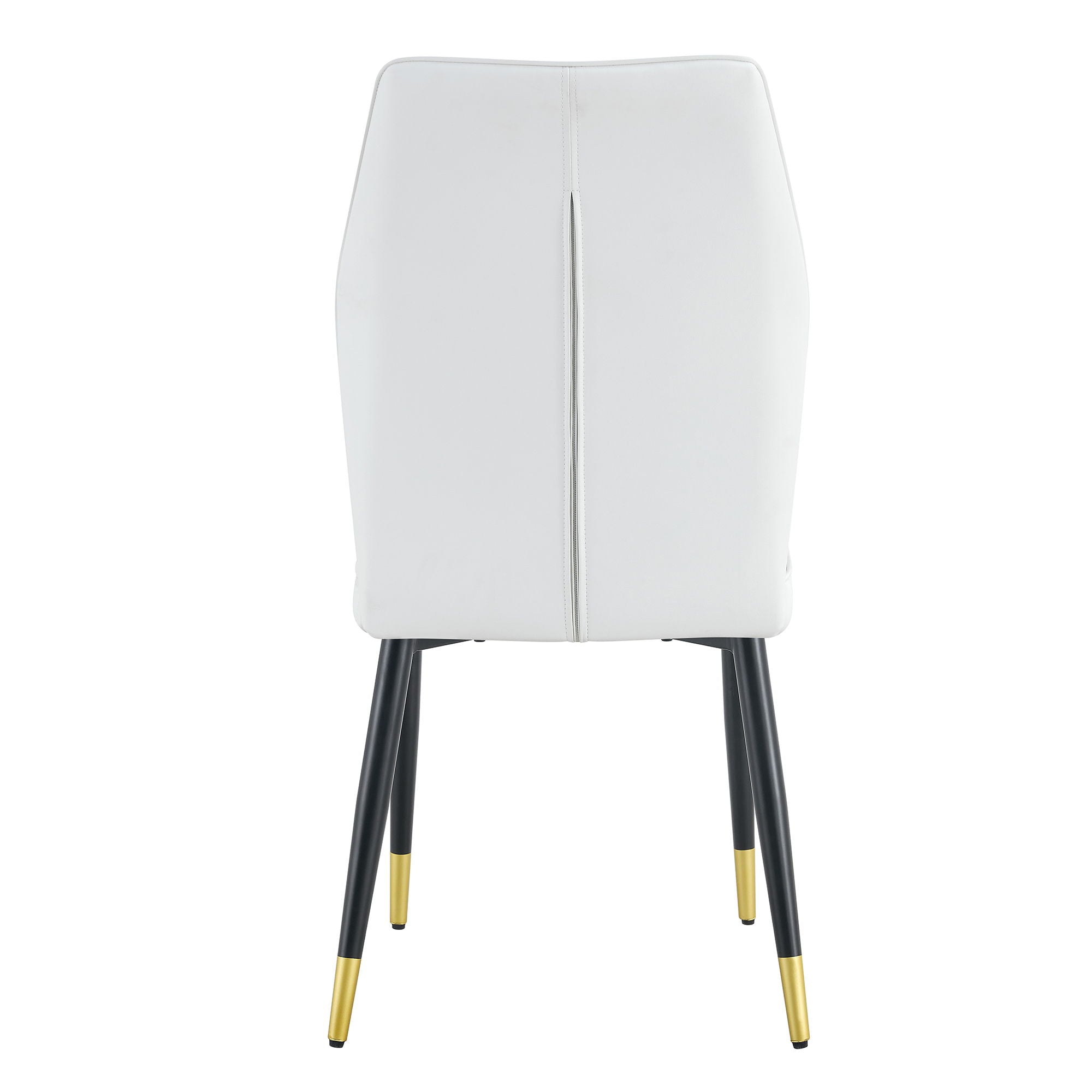 4 Modern Dining Chairs With Stylish Patterned Backrest And Metal Legs