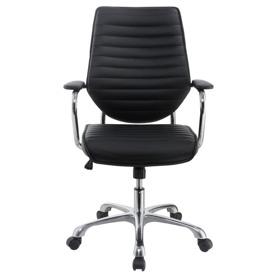 Coaster Fine Furniture Chase - Upholstered Adjustable Home Office Desk Chair - Black | Meri Furniture