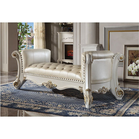 Create an elegant, traditional design in your room with the Vendome Bench.