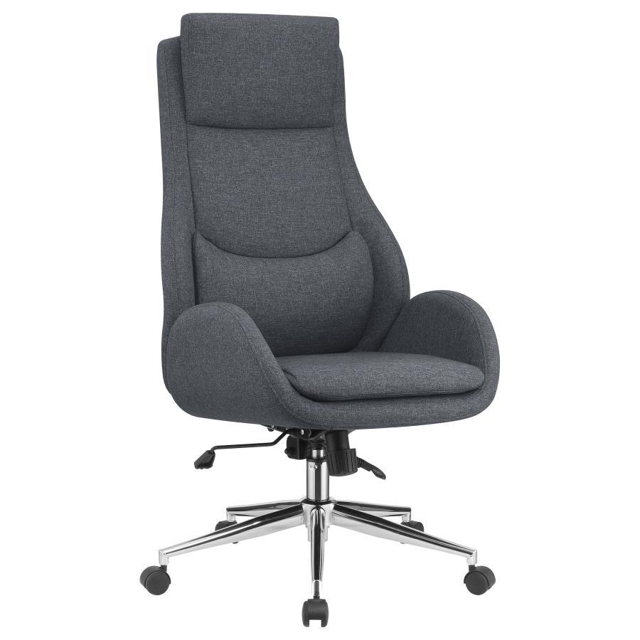 Coaster Fine Furniture Cruz - Upholstered Adjustable Home Office Desk Chair - Gray | Meri Furniture