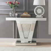 Nysa - 32"H Console Table - Mirrored & Faux Crystals