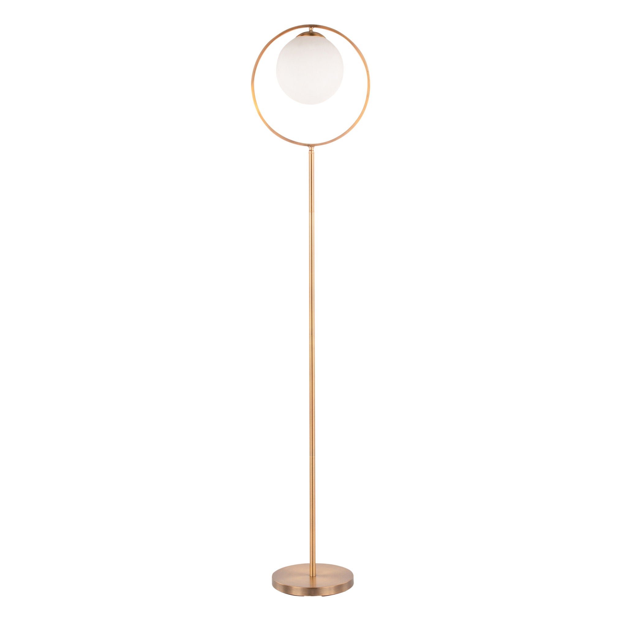Moon - Contemporary Floor Lamp - Gold / Frosted
