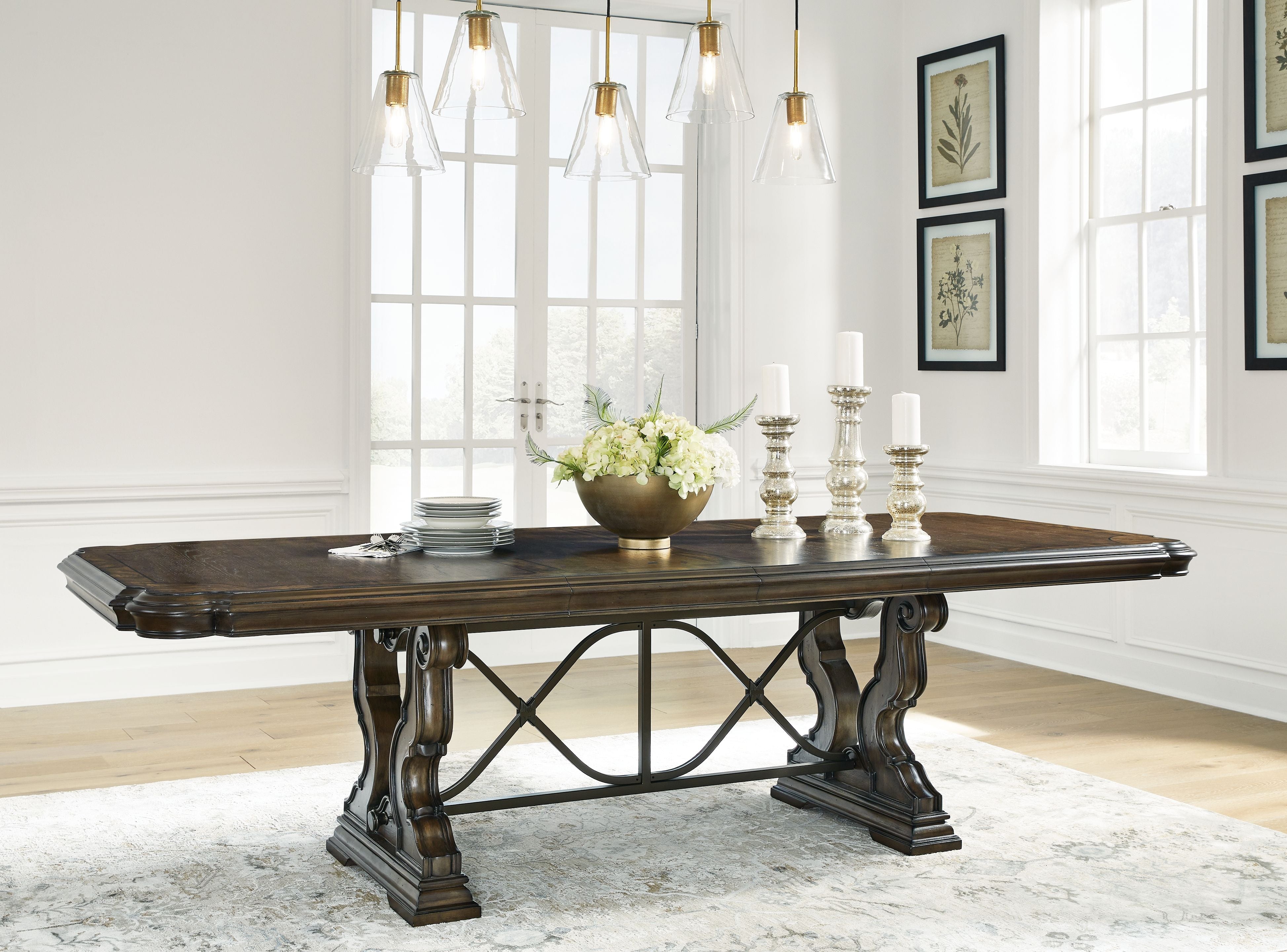 Signature Design by Ashley® Maylee - Dark Brown - Dining Extension Table | Meri Furniture