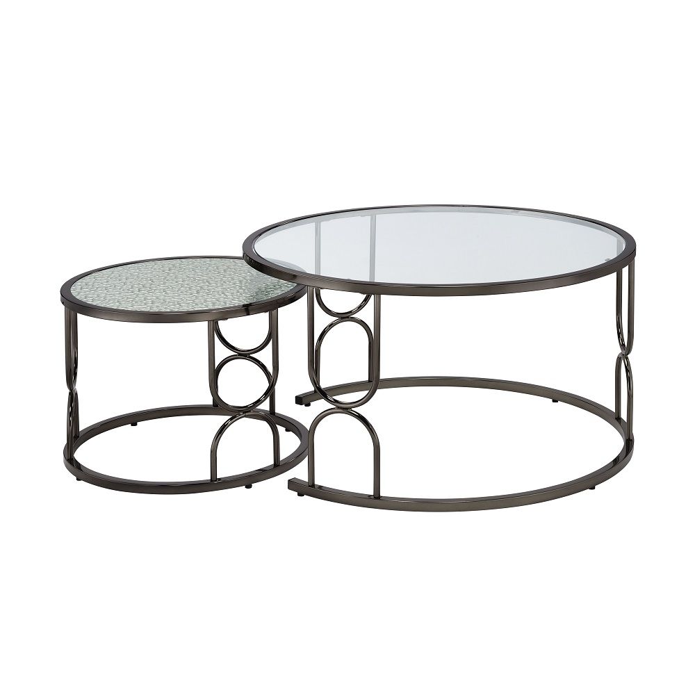 ACME Kaimi - Nesting Coffee Table Set - Black | Meri Furniture