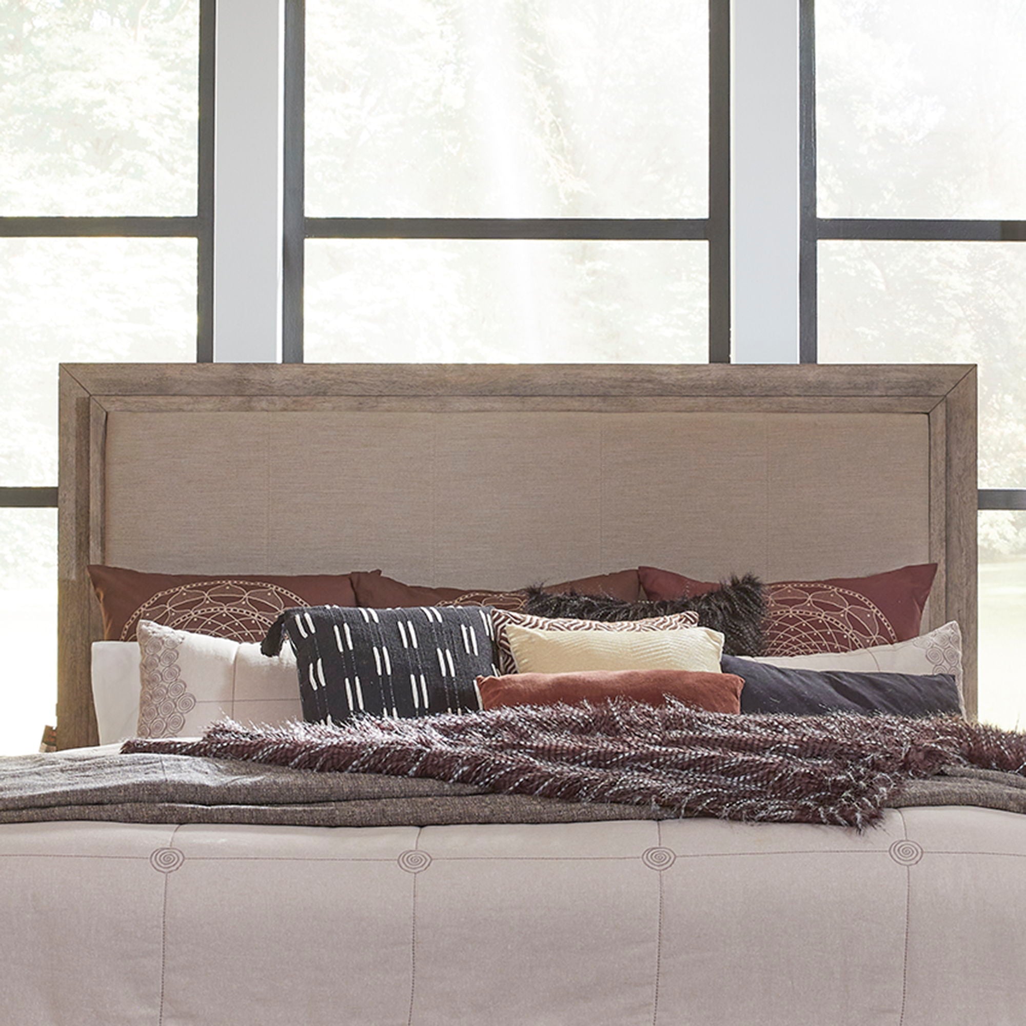 Liberty Furniture Canyon Road - Upholstered Panel Headboard With Lights | Meri Furniture
