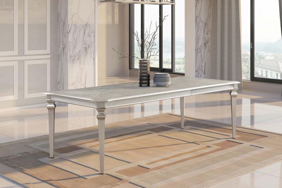 Coaster Fine Furniture Evangeline - Extension Leaf Dining Table - Silver Oak | Meri Furniture