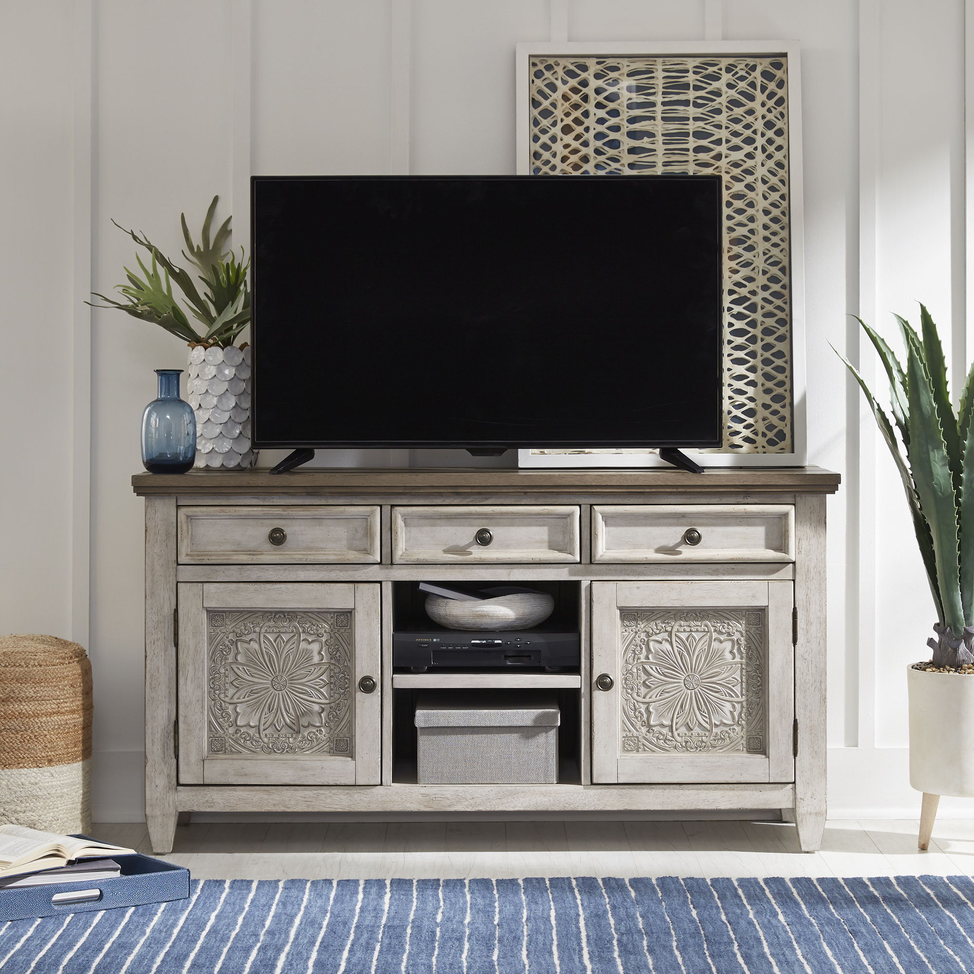 Liberty Furniture Heartland - Tile TV Console | Meri Furniture