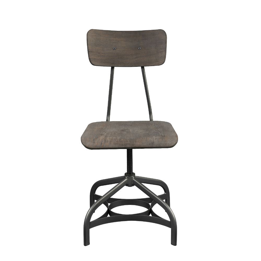 Jonquil - Side Chair With Swivel Set of 2) - Gray Oak & Sandy Gray