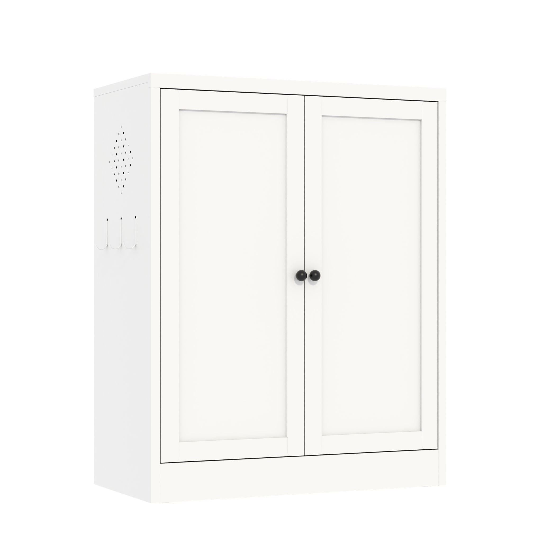 Pantry Cabinet With Adjustable Shelves Freestanding Kitchen Storage Organizer - White