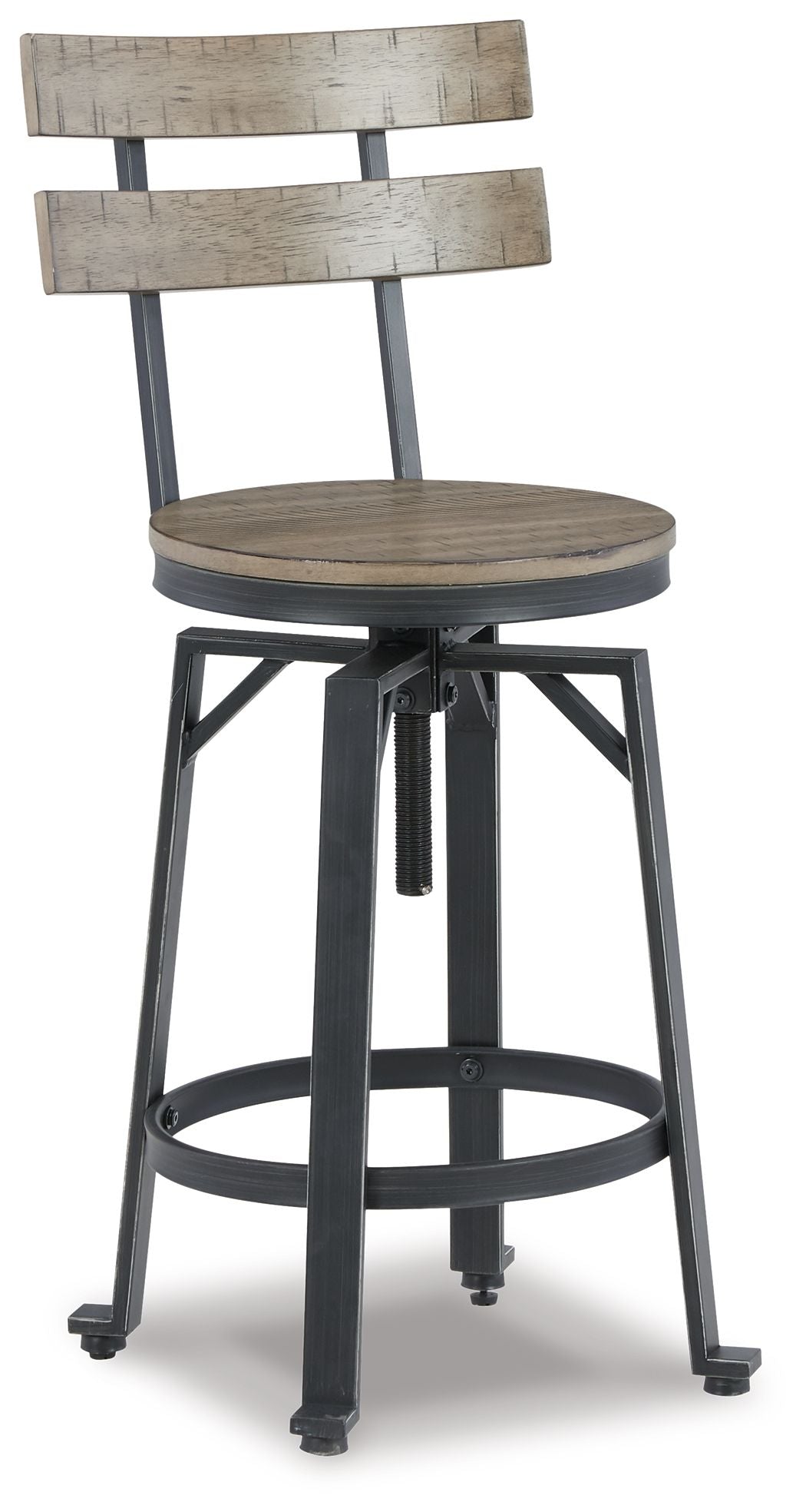 Signature Design by Ashley® Lesterton - Light Brown / Black - Swivel Barstool (Set of 2) | Meri Furniture