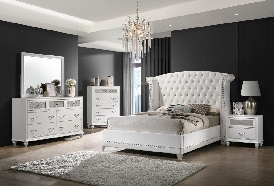 Coaster Fine Furniture Barzini - Upholstered Wingback Bed | Meri Furniture