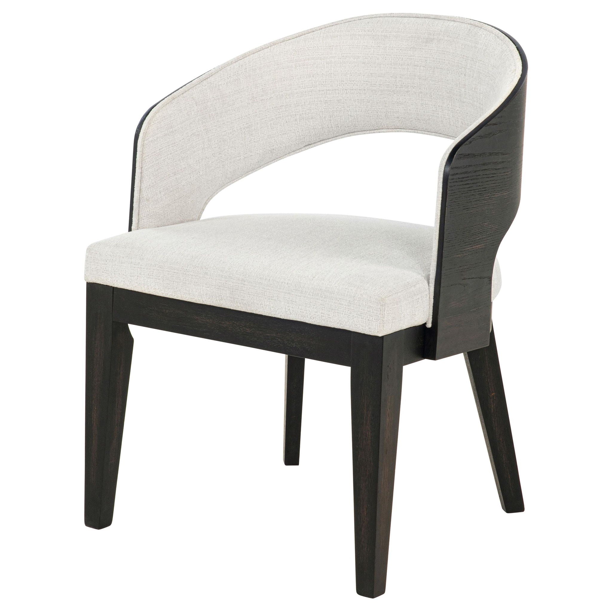 Leandro Upholstered Dining Arm Chair Cream (Set of 2)