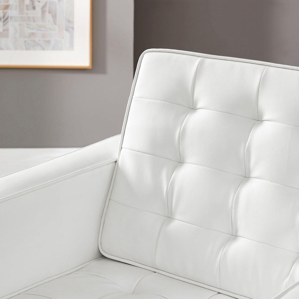 Loft Tufted Vegan Leather Armchair by Modway