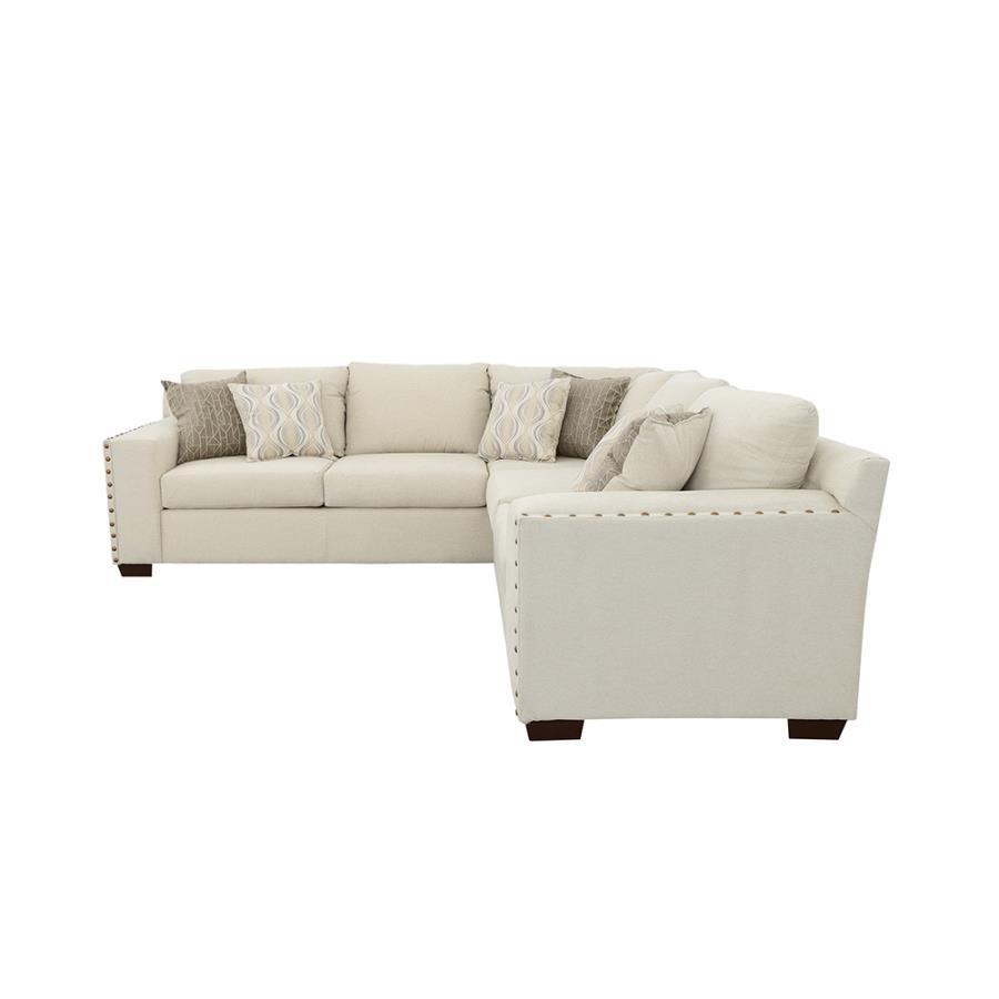 Coaster Fine Furniture Aria - Upholstered Track Arm Sectional Sofa - Oatmeal | Meri Furniture