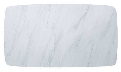 ACME Madan - Dining Table - Marble Top & Weathered Gray Finish | Meri Furniture