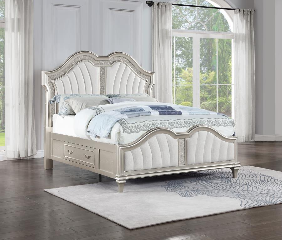 Coaster Fine Furniture Evangeline - LED Storage Panel Bed | Meri Furniture