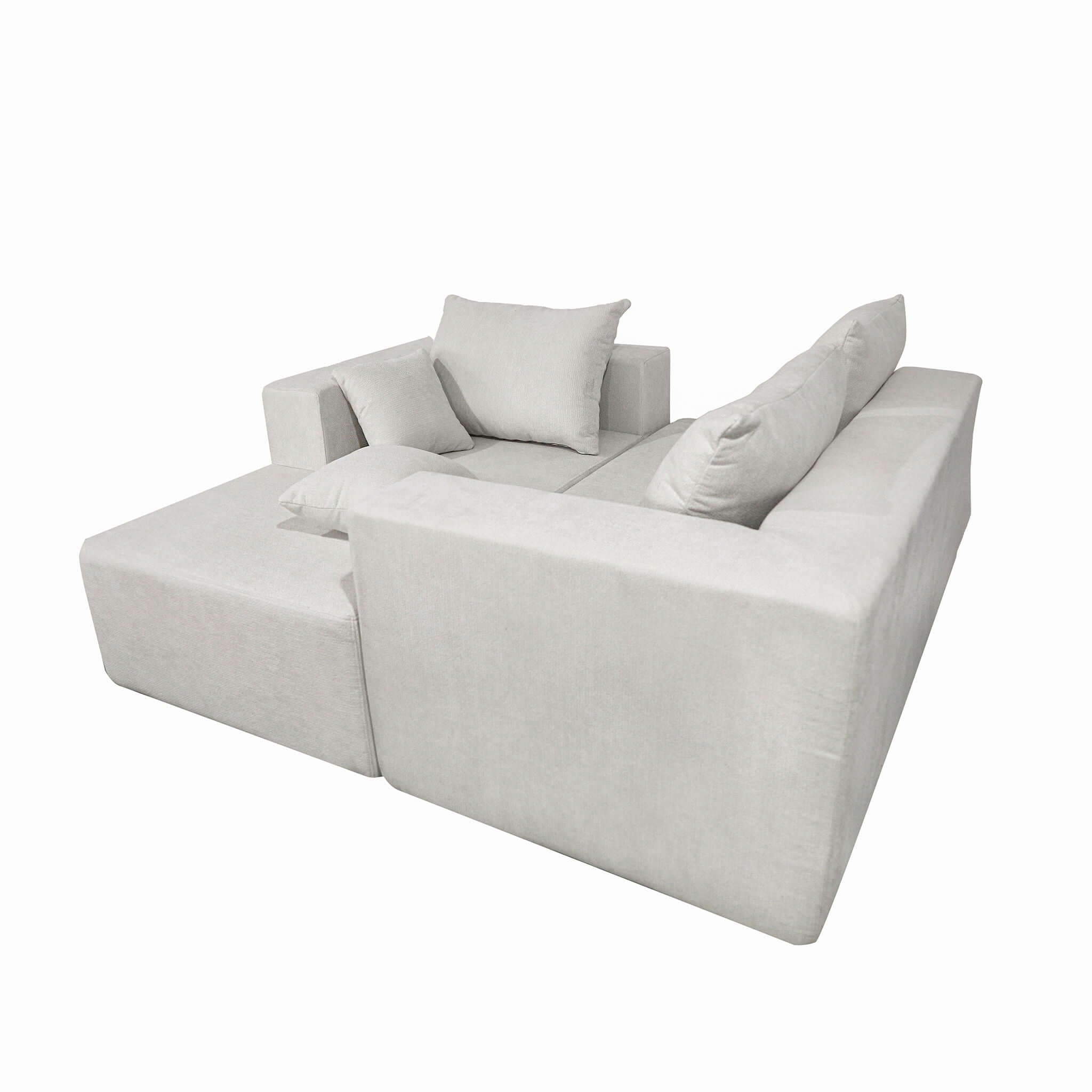 Modular Corner Sofa With Soft Linen Fabric