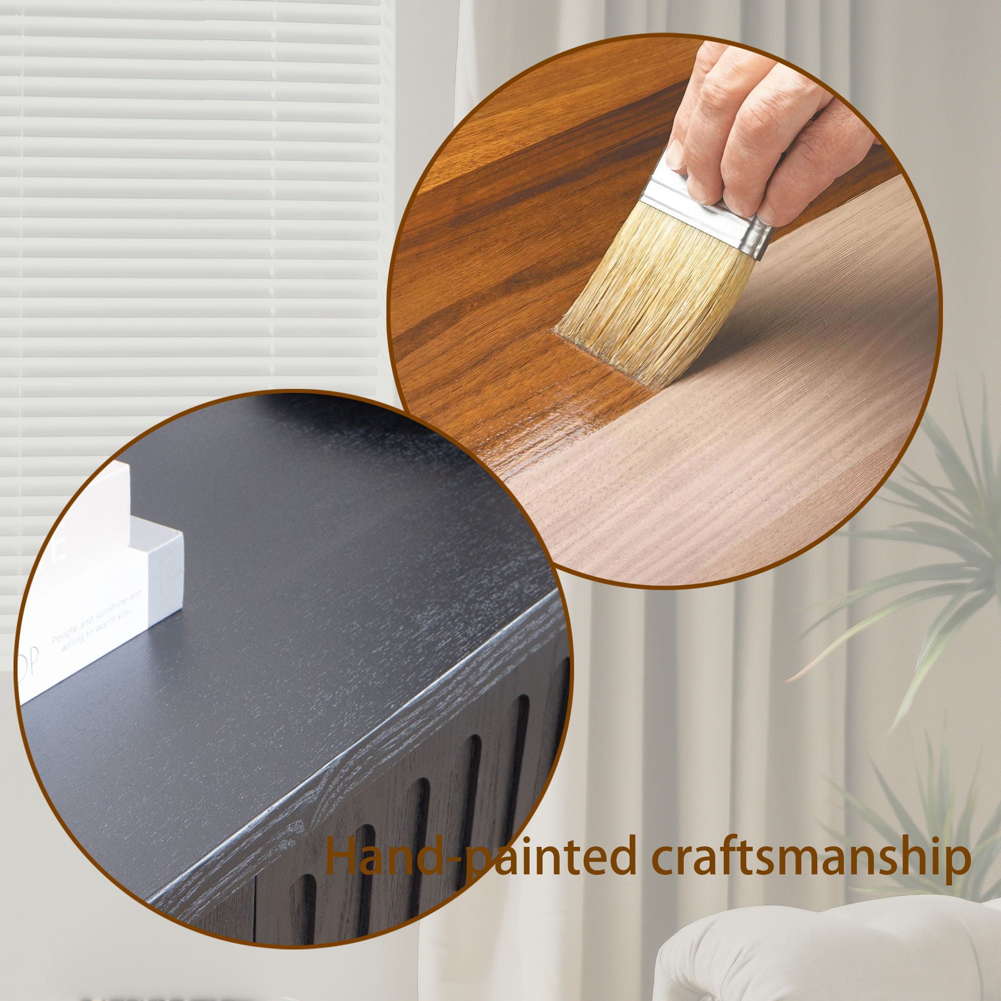 Modern Console Table With 4 Drawers, Entryway Table