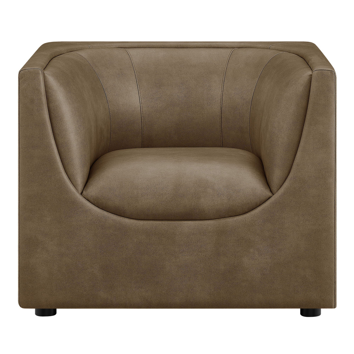 Hilda Curved Back Vegan Leather Armchair by Modway