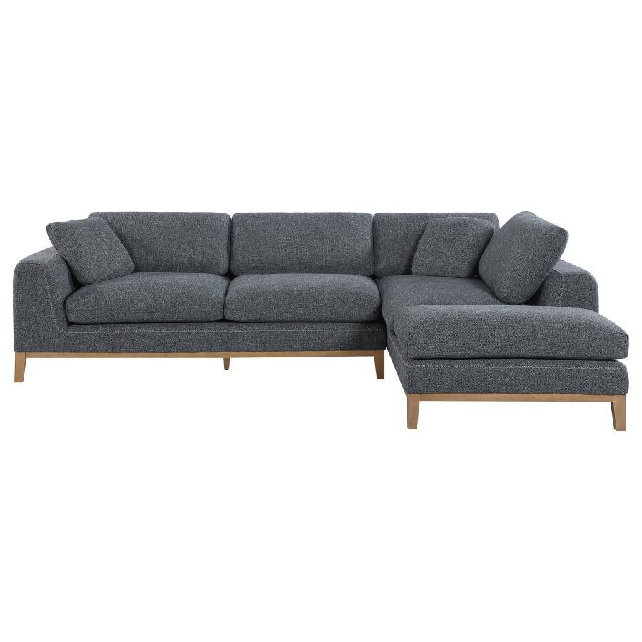 Coaster Fine Furniture Persia - Upholstered Track Arm Sectional Sofa - Gray | Meri Furniture