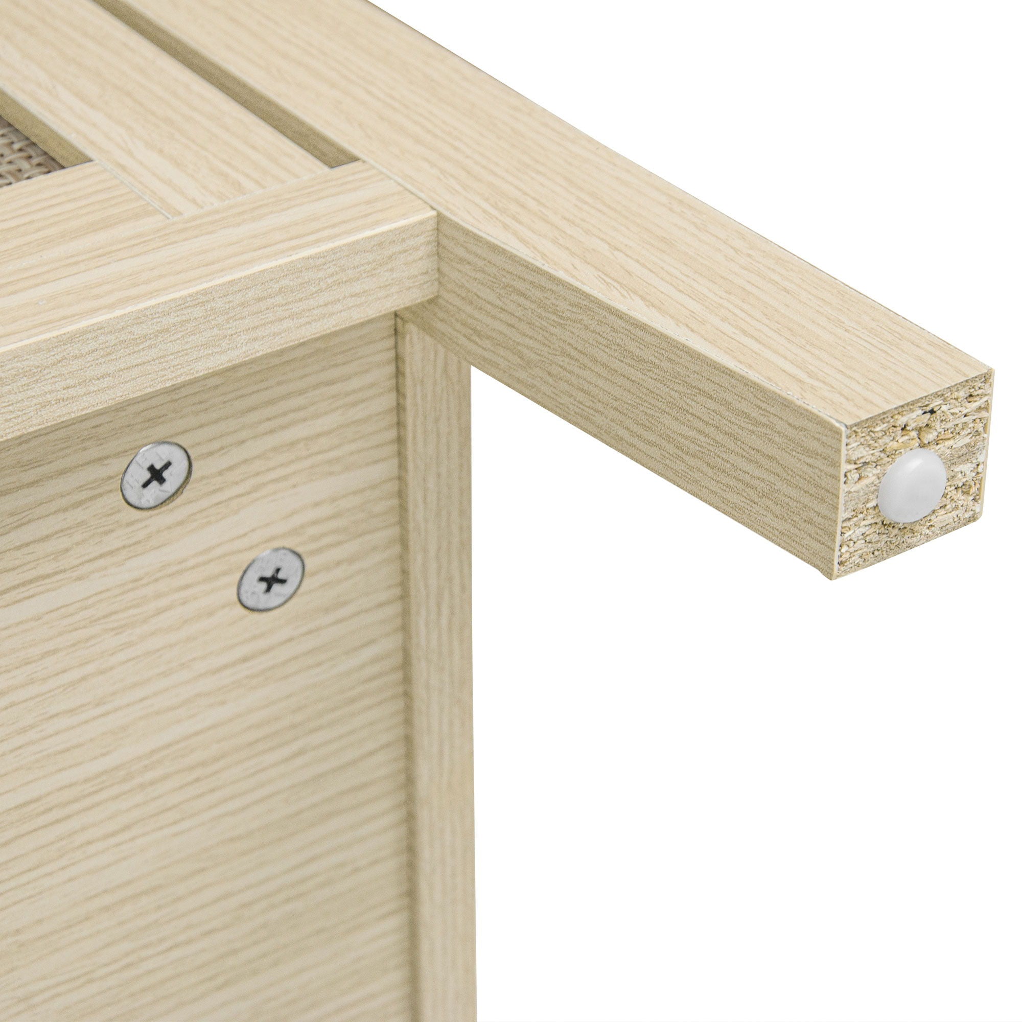 Rattan 4 Door Cabinet, Suitable For Bedroom - Natural