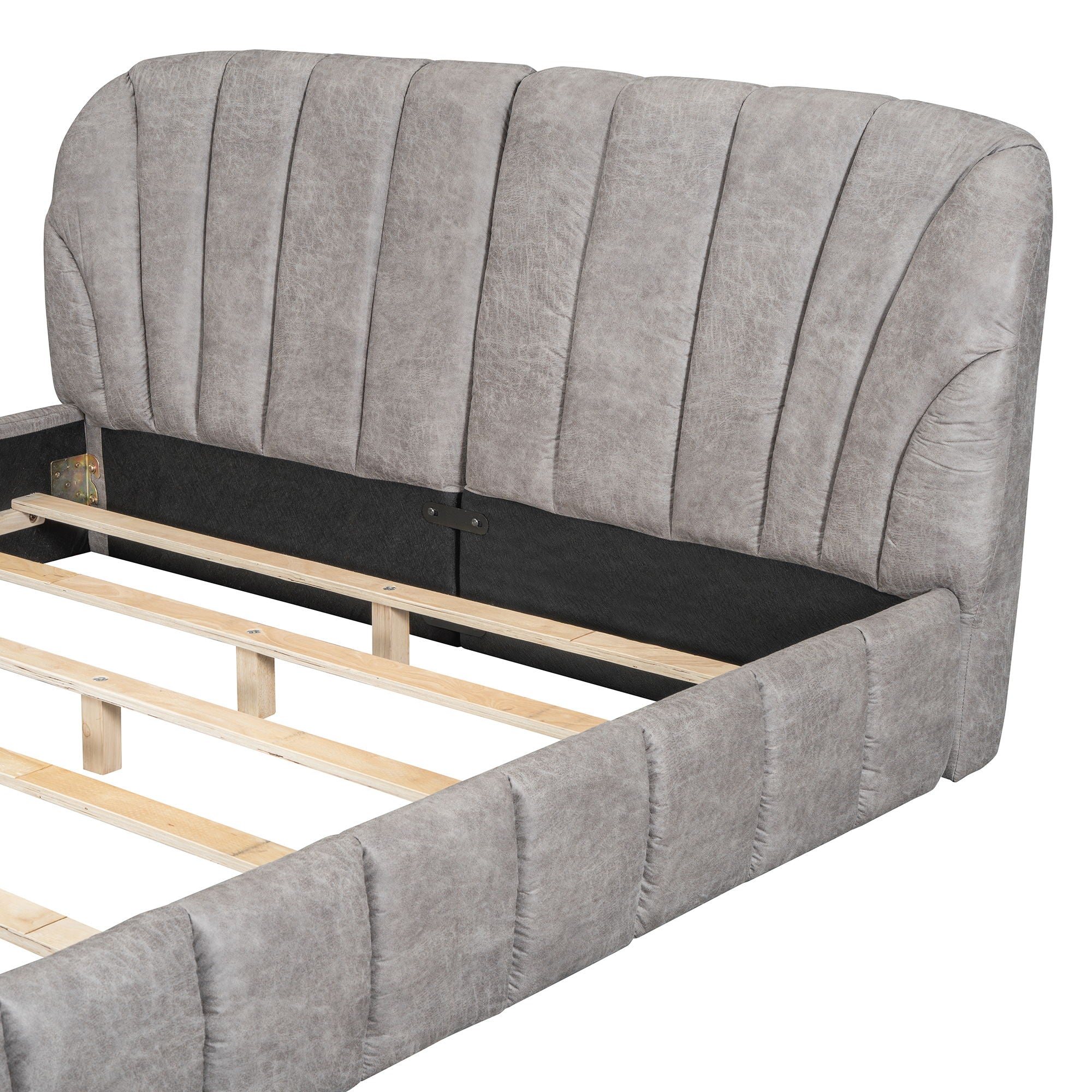 Elegant Design Upholstered Platform Bed