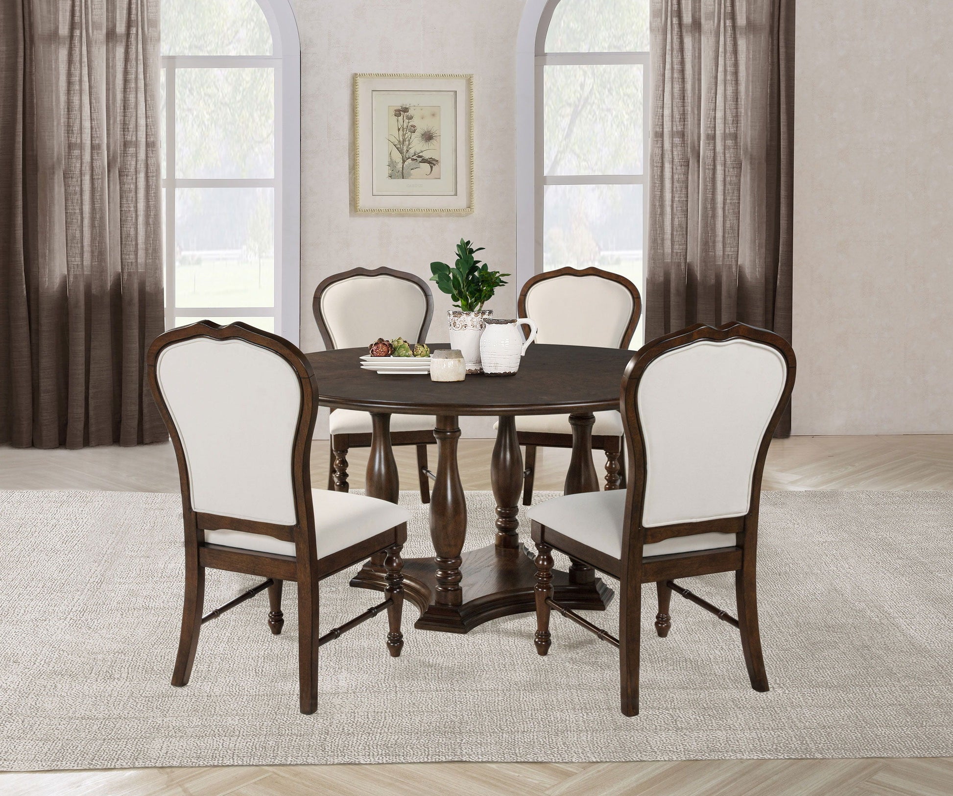Coaster Fine Furniture Landon - Round Dining Table Set | Meri Furniture
