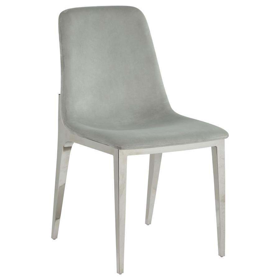 Coaster Fine Furniture Irene - Upholstered Dining Side Chair (Set of 4) - Light Gray | Meri Furniture