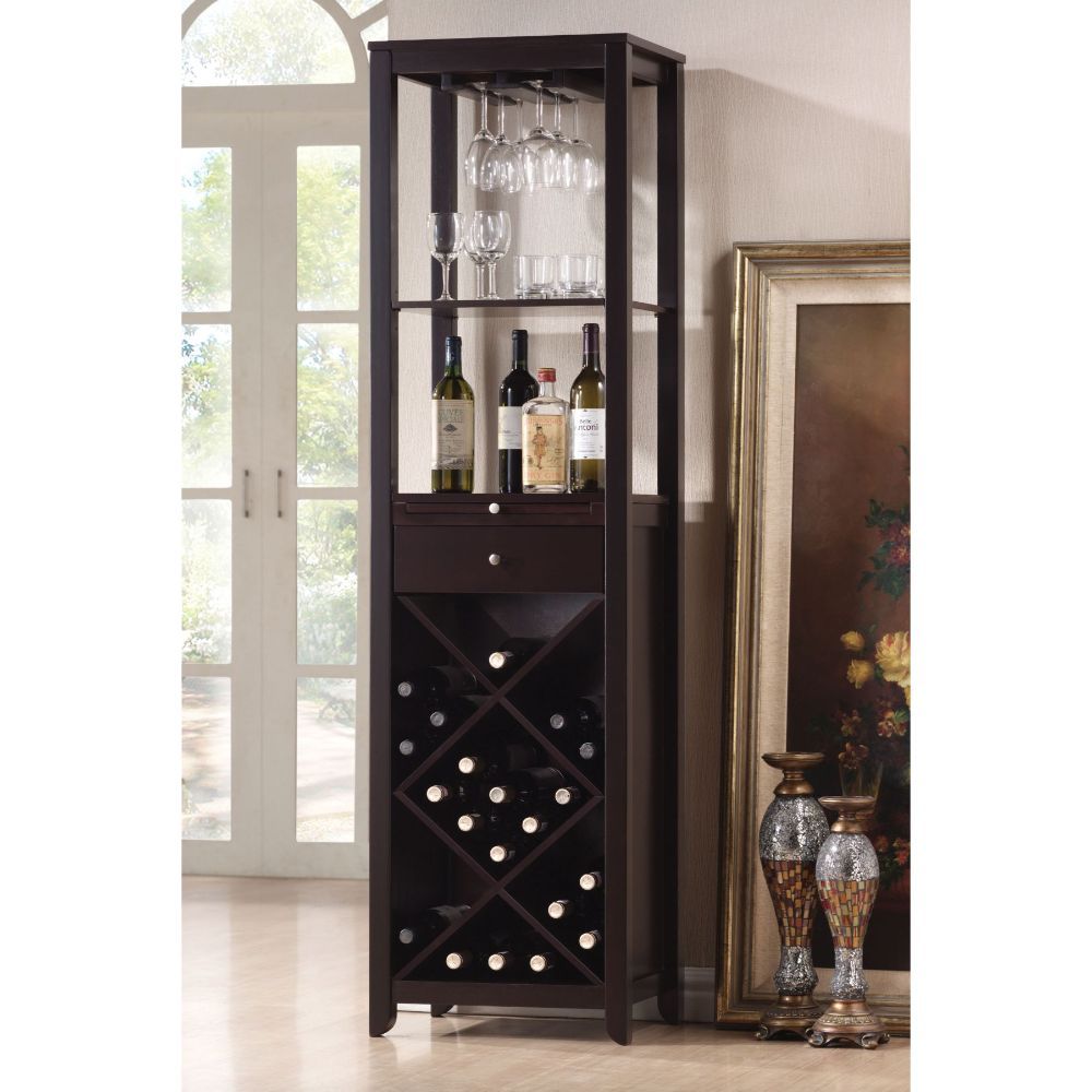 ACME Casey - Wine Cabinet - Wenge | Meri Furniture