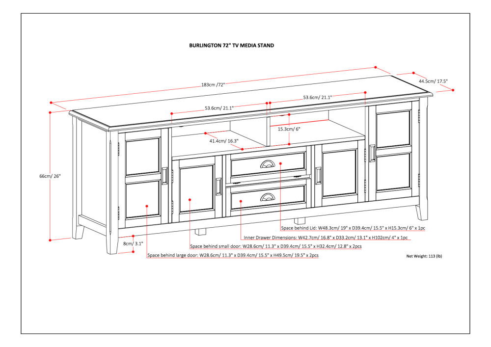 Burlington - TV Media Stand